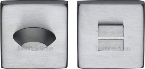 Click Here To Enlarge This Photo Of SQ4043-SC Heritage Brass Square Thumbturn & Emergency Release Satin Chrome Finish