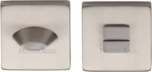 Click Here To Enlarge This Photo Of SQ4043-SN Heritage Brass Square Thumbturn & Emergency Release Satin Nickel Finish