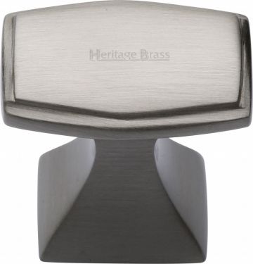 Click Here To Enlarge This Photo Of C0333 32-SN Heritage Brass Cabinet Knob Deco Design 32mm Satin Nickel Finish
