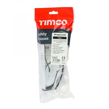 Click Here To Enlarge This Photo Of TIMCO - 770571 - Wraparound Safety Glasses - Clear