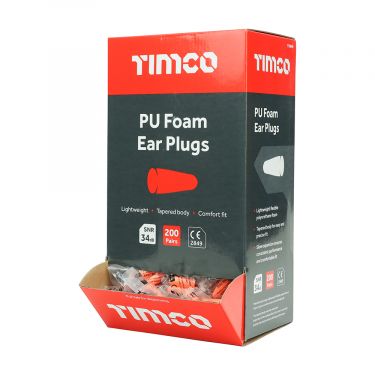 Click Here To Enlarge This Photo Of TIMCO - PU Foam 34.0dB Ear Plugs