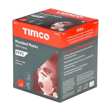 Click Here To Enlarge This Photo Of TIMCO - FFP3 Moulded Masks with Valve