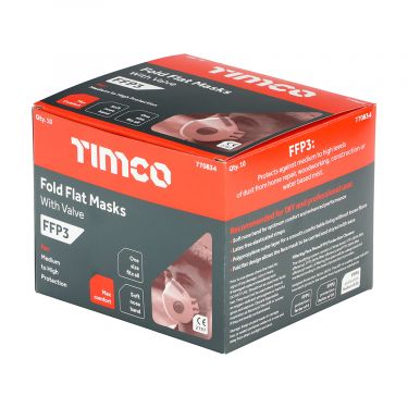Click Here To Enlarge This Photo Of TIMCO - FFP3 Fold Flat Masks with Valve