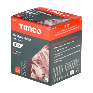 Click Here To Enlarge This Photo Of TIMCO - FFP2 Moulded Masks with Valve