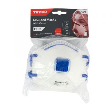 Click Here To Enlarge This Photo Of TIMCO - FFP2 Moulded Masks with Valve