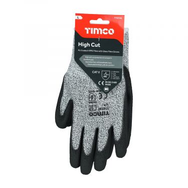 Click Here To Enlarge This Photo Of TIMCO - High Cut Gloves - PU Coated HPPE Fibre with Glass Fibre