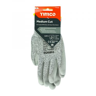 Click Here To Enlarge This Photo Of TIMCO - Medium Cut Gloves - PU Coated HPPE Fibre with Glass Fibre