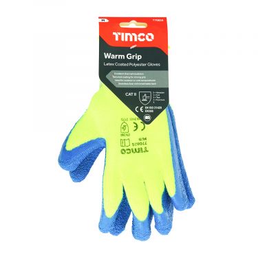 Click Here To Enlarge This Photo Of TIMCO - Warm Grip Gloves - Crinkle Latex Coated Polyester