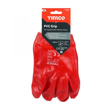 Click Here To Enlarge This Photo Of TIMCO - 770690 - PVC Gloves - PVC Coated Cotton Interlock (XL)