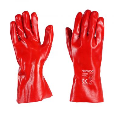 Click Here To Enlarge This Photo Of TIMCO - 770333 - PVC Gauntlets - PVC Coated Cotton Interlock (XL)