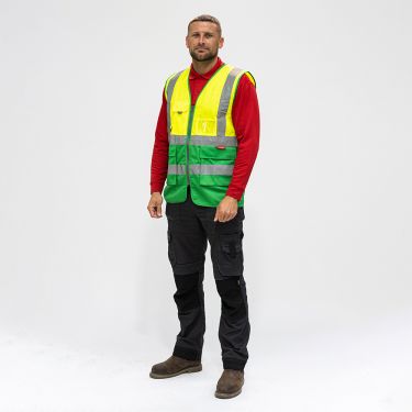 Click Here To Enlarge This Photo Of TIMCO - Hi-Visibility Executive Vest - Yellow & Green