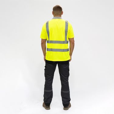 Click Here To Enlarge This Photo Of TIMCO - Hi-Visibility Polo Shirt - Short Sleeve - Yellow