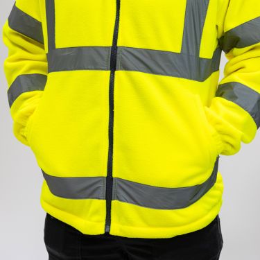Click Here To Enlarge This Photo Of TIMCO - Hi-Visibility Fleece Jacket - Yellow