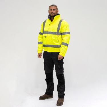 Click Here To Enlarge This Photo Of TIMCO - Hi-Visibility Bomber Jacket - Yellow