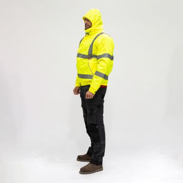 Click Here To Enlarge This Photo Of TIMCO - Hi-Visibility Bomber Jacket - Yellow