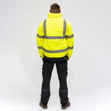Click Here To Enlarge This Photo Of TIMCO - Hi-Visibility Bomber Jacket - Yellow