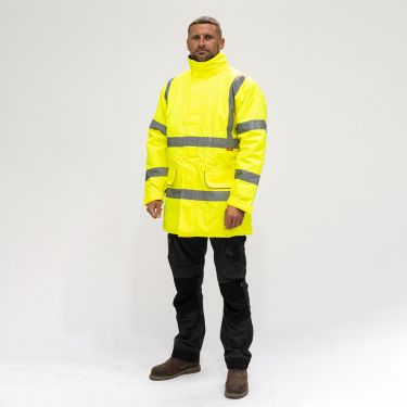 Click Here To Enlarge This Photo Of TIMCO - Hi-Visibility Parka Jacket - Yellow