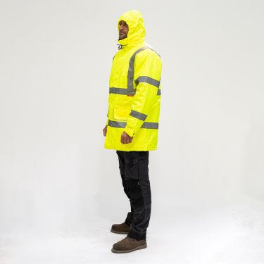 Click Here To Enlarge This Photo Of TIMCO - Hi-Visibility Parka Jacket - Yellow
