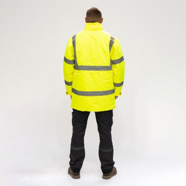 Click Here To Enlarge This Photo Of TIMCO - Hi-Visibility Parka Jacket - Yellow