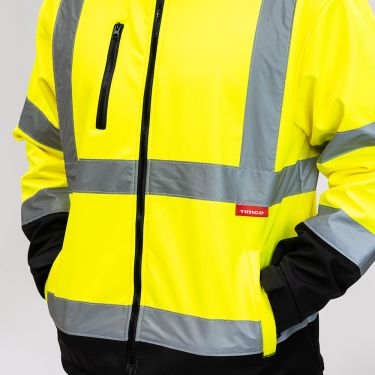 Click Here To Enlarge This Photo Of TIMCO - Hi-Visibility Softshell Jacket - Yellow