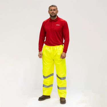Click Here To Enlarge This Photo Of TIMCO - Hi-Visibility Elasticated Waist Trousers - Yellow
