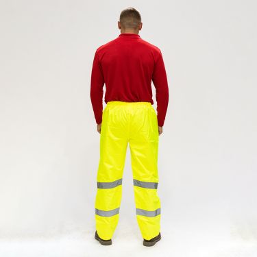 Click Here To Enlarge This Photo Of TIMCO - Hi-Visibility Elasticated Waist Trousers - Yellow