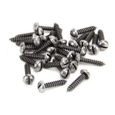 Click Here To Enlarge This Photo Of From the Anvil Pewter Round Head Slotted Screws (25)