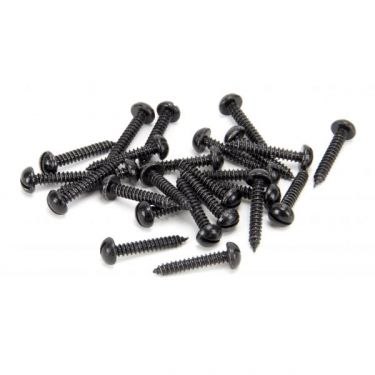 Click Here To Enlarge This Photo Of From the Anvil Black Round Head Slotted Screws (25)
