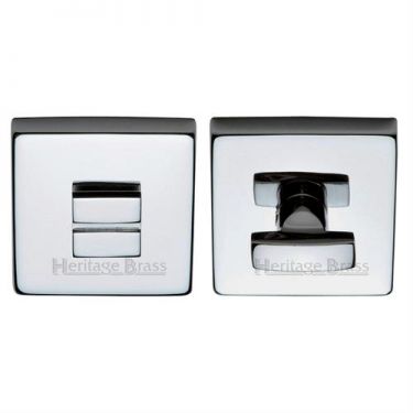 Click Here To Enlarge This Photo Of SQ5040-PC Heritage Brass Square Thumbturn & Emergency Release Polished Chrome Finish