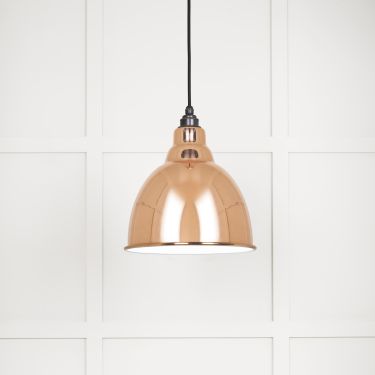 Click Here To Enlarge This Photo Of 49507 From The Anvil White Gloss Brindley Pendant in Copper Accent