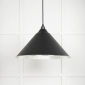 45433EB From The Anvil Hammered Nickel Hockley Pendant in Elan Black Hammered Nickel