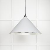 45433F From The Anvil Hammered Nickel Hockley Pendant in Flock Hammered Nickel