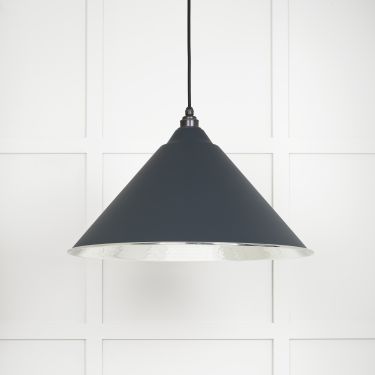 Click Here To Enlarge This Photo Of 45433SO From The Anvil Hammered Nickel Hockley Pendant in Soot Hammered Nickel
