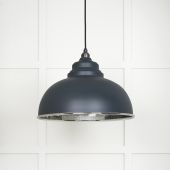45472SO From The Anvil Hammered Nickel Harborne Pendant in Soot Hammered Nickel