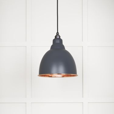 Click Here To Enlarge This Photo Of 49500SSL From The Anvil Smooth Copper Brindley Pendant in Slate Smooth Copper