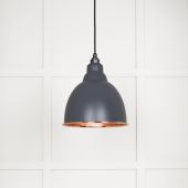 49500SSL From The Anvil Smooth Copper Brindley Pendant in Slate Smooth Copper