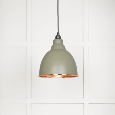 Click Here To Enlarge This Photo Of 49500TU From The Anvil Hammered Copper Brindley Pendant in Tump Hammered Copper