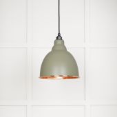 49500TU From The Anvil Hammered Copper Brindley Pendant in Tump Hammered Copper