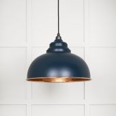 49501DU From The Anvil Hammered Copper Harborne Pendant in Dusk Hammered Copper