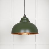 49501H From The Anvil Hammered Copper Harborne Pendant in Heath Hammered Copper