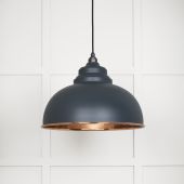 49501SSO From The Anvil Smooth Copper Harborne Pendant in Soot Smooth Copper