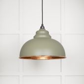 49501TU From The Anvil Hammered Copper Harborne Pendant in Tump Hammered Copper