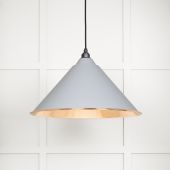 49503BI From The Anvil Hammered Copper Hockley Pendant in Birch Hammered Copper