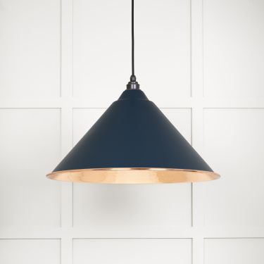 Click Here To Enlarge This Photo Of 49503DU From The Anvil Hammered Copper Hockley Pendant in Dusk Hammered Copper