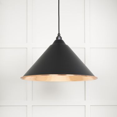 Click Here To Enlarge This Photo Of 49503EB From The Anvil Hammered Copper Hockley Pendant in Elan Black Hammered Copper