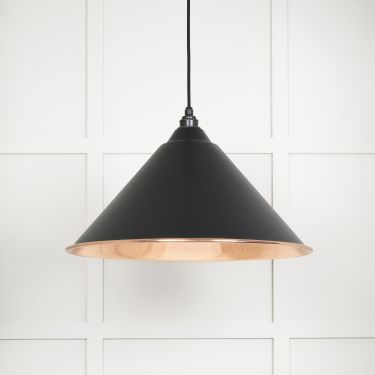 Click Here To Enlarge This Photo Of 49503SEB From The Anvil Smooth Copper Hockley Pendant in Elan Black Smooth Copper