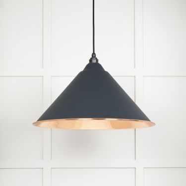 Click Here To Enlarge This Photo Of 49503SO From The Anvil Hammered Copper Hockley Pendant in Soot Hammered Copper