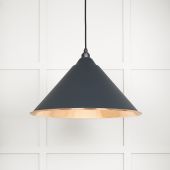 49503SO From The Anvil Hammered Copper Hockley Pendant in Soot Hammered Copper