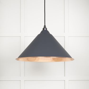 Click Here To Enlarge This Photo Of 49503SSL From The Anvil Smooth Copper Hockley Pendant in Slate Smooth Copper