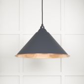 49503SSL From The Anvil Smooth Copper Hockley Pendant in Slate Smooth Copper
